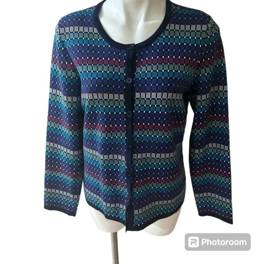 Appleseeds Petites Sweater Womens Button Front